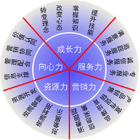 5,零售终端向心力(营销网络融合能力):商业企业要针对现代零售终端